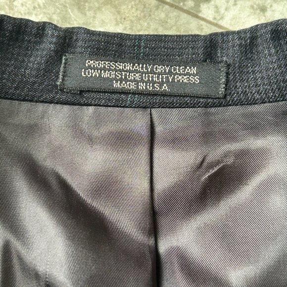 SHIPS FREE! Jack Henry Blazer Suit Jacket Plaid Navy - Picture 5 of 5